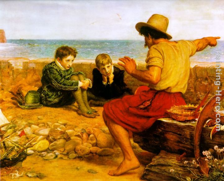 The Boyhood of Raleigh painting - John Everett Millais The Boyhood of Raleigh art painting